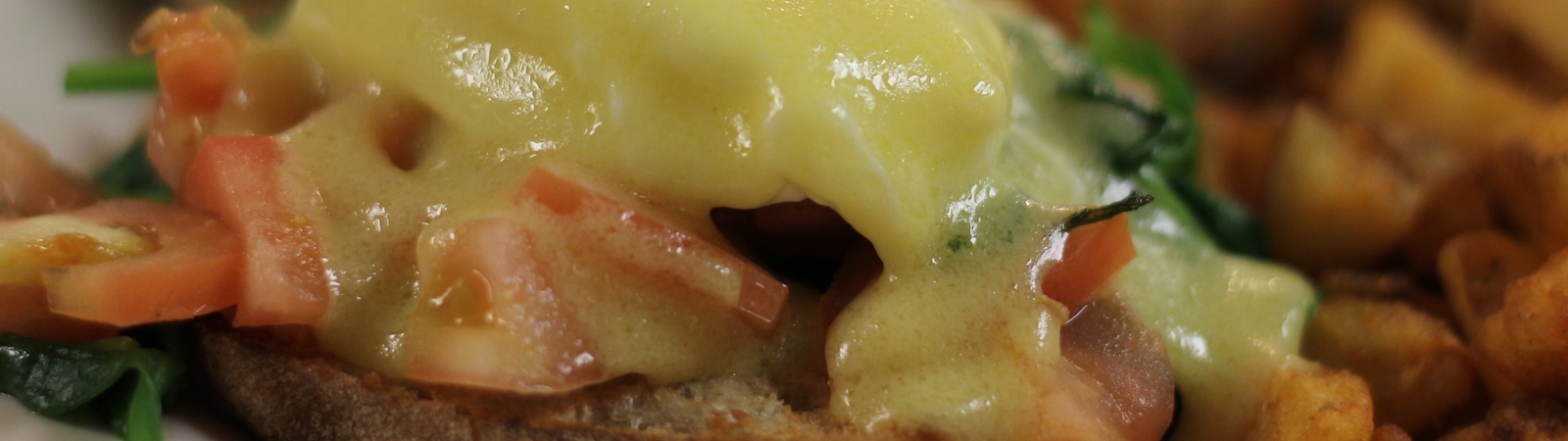 The diner is crowded.