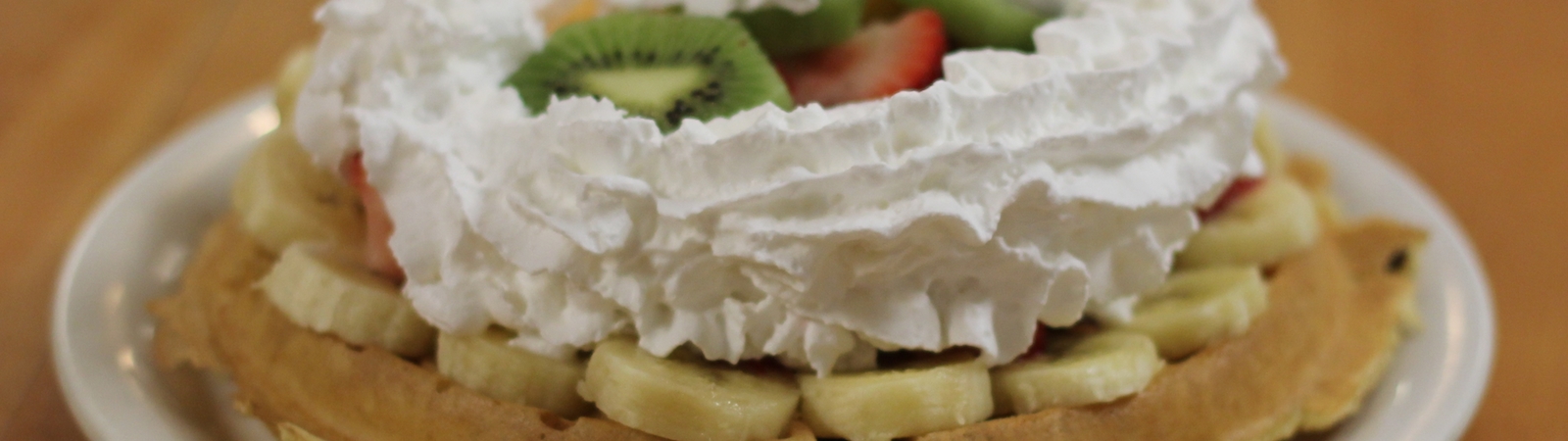 The diner is crowded.